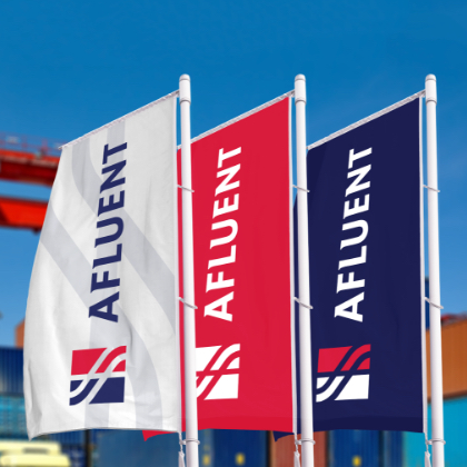 Branded corporate stationery for Afluent.