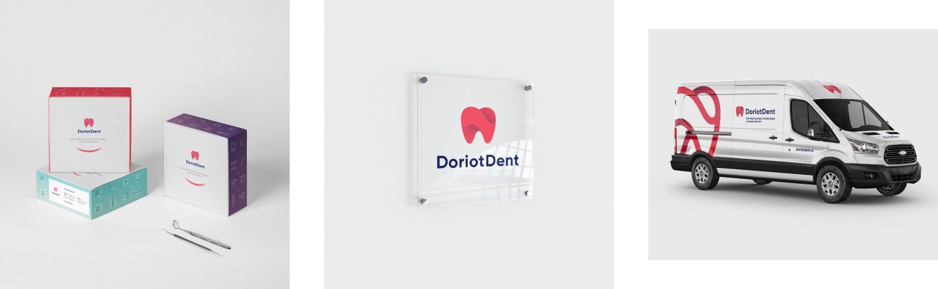 Branded stationery and print materials for Doriot Dent.