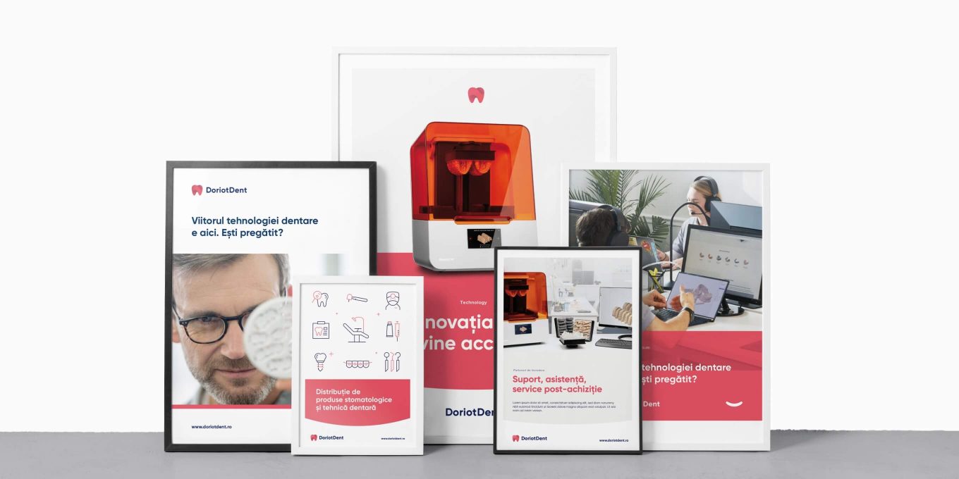 Responsive dental e-commerce design displayed on multiple devices.