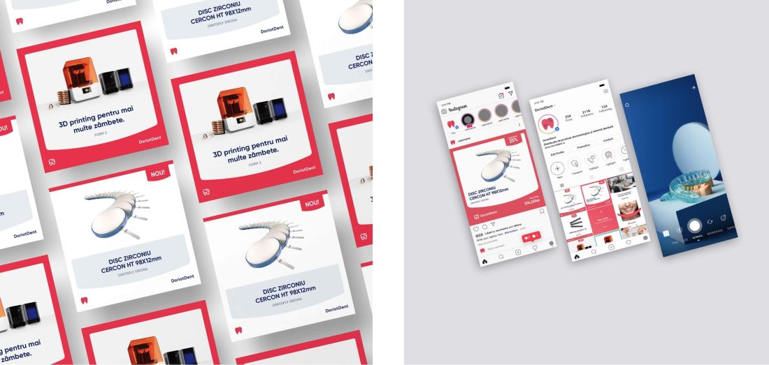 Collage of Doriot Dent branding across web and print platforms.