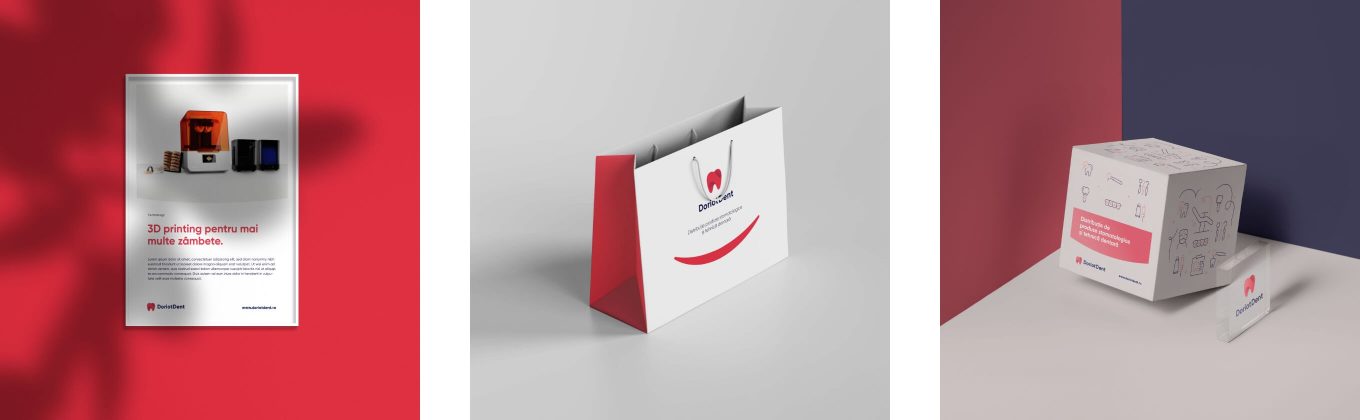 Branded stationery and print materials for Doriot Dent.