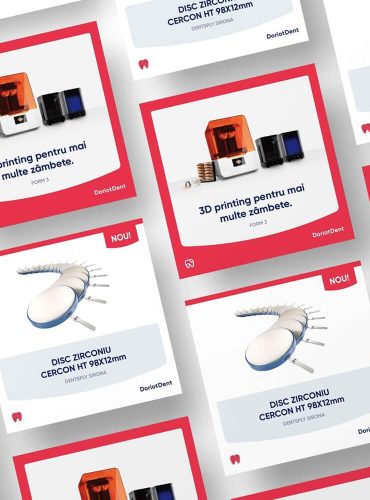 Product page design for dental equipment and supplies.