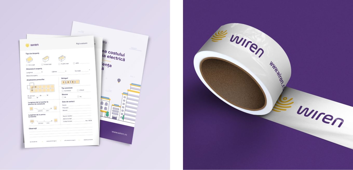 Renewable energy marketing materials for Wiren.