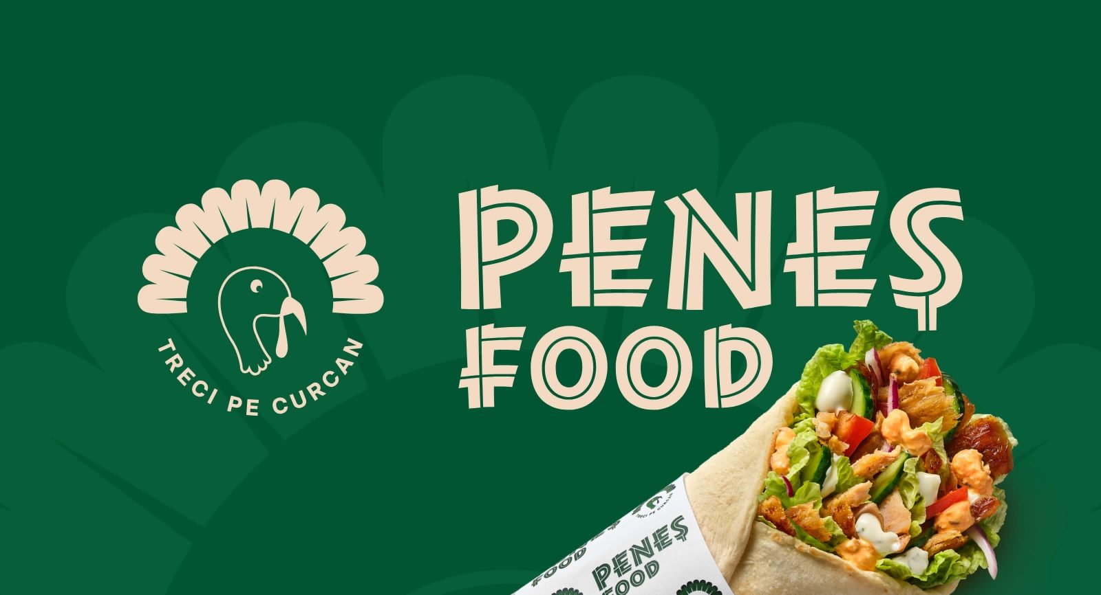 Modernized Peneș Food logo emphasizing freshness and health.