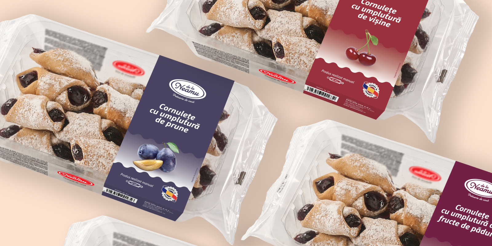 Modernized cracker packaging with traditional motifs.