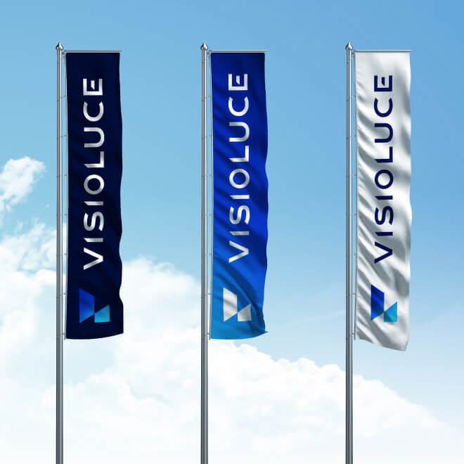 Brand color palette featuring navy blue and charcoal gray for premium look.