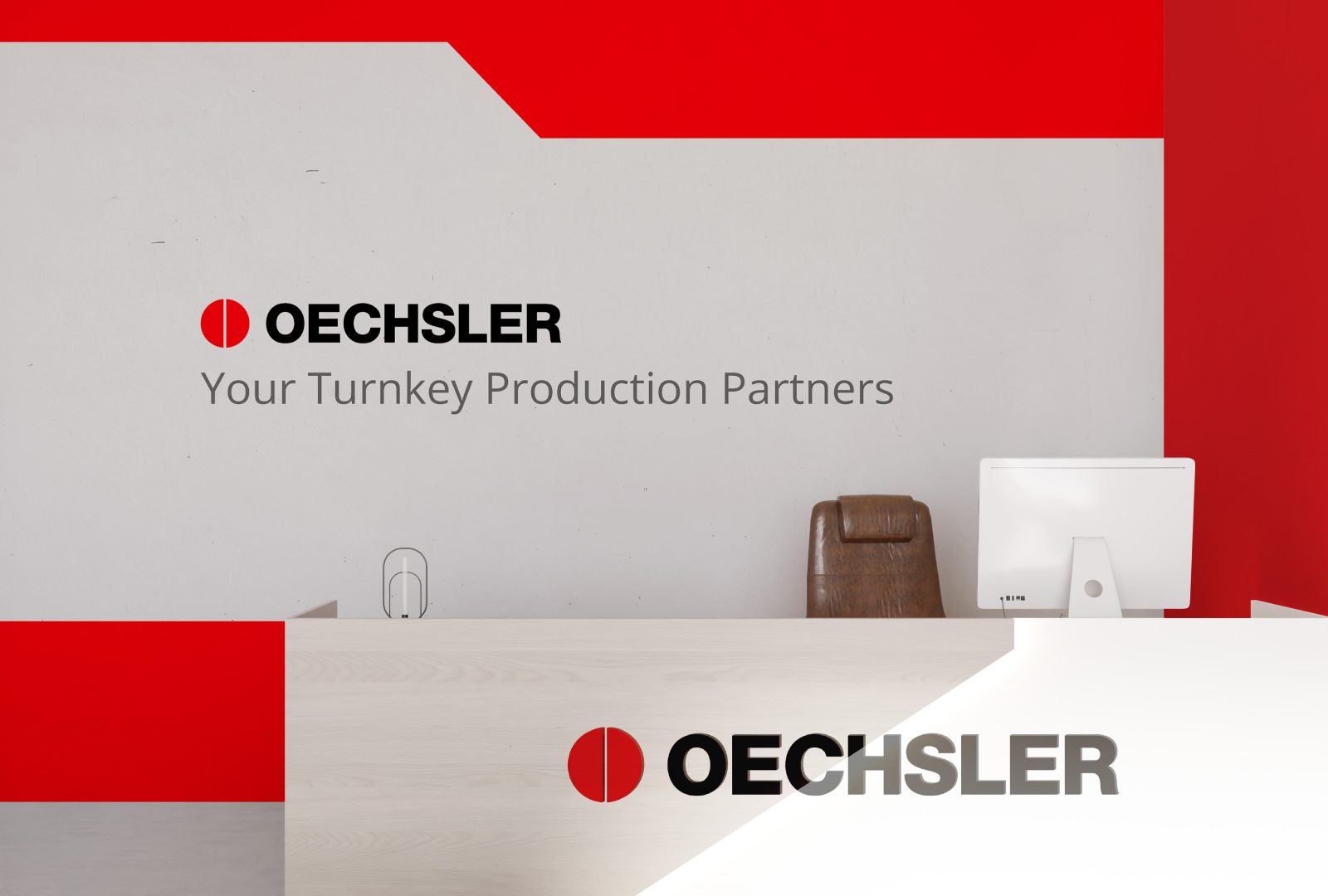 Corporate signage with Oechsler branding.