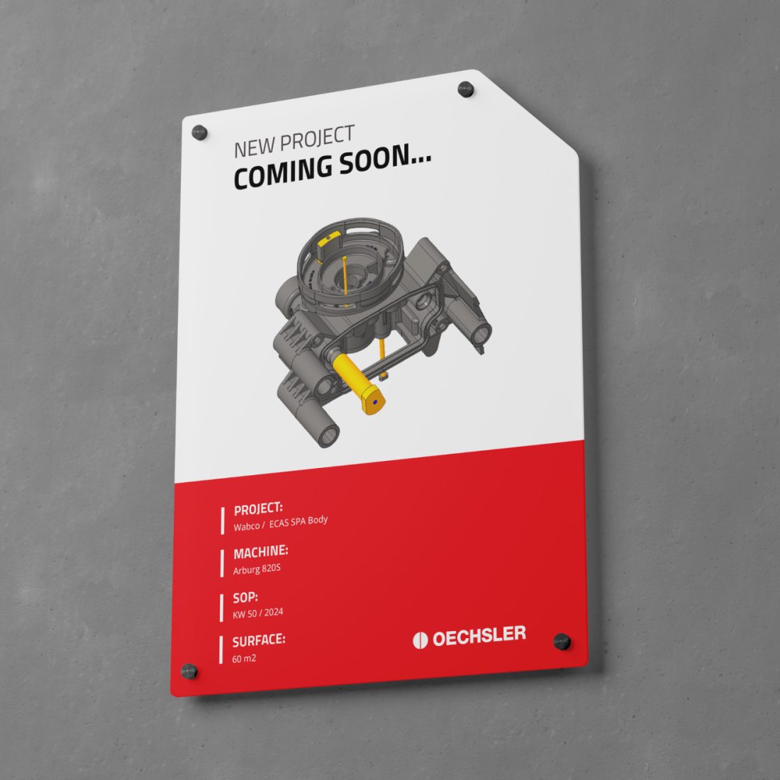 Oechsler-branded stationery and internal communication materials.