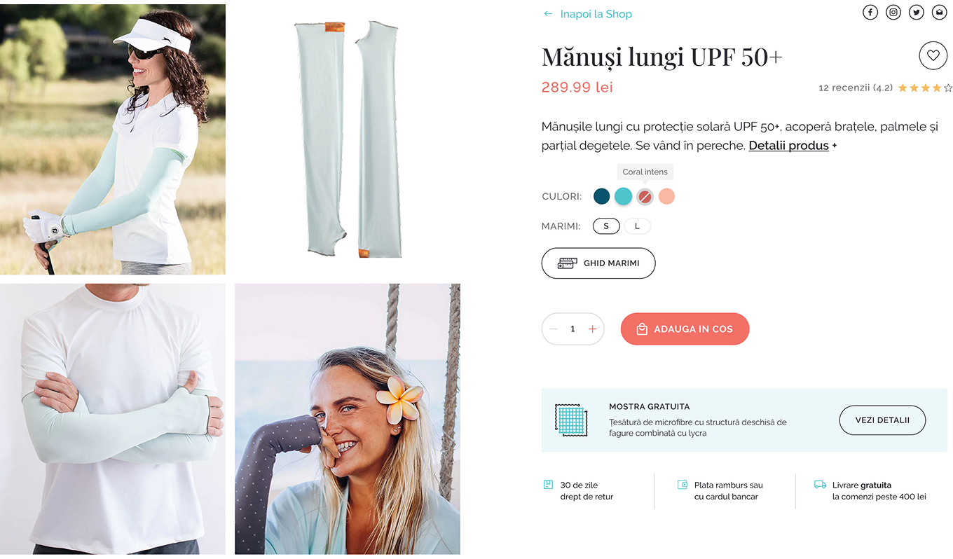 Shopping cart and checkout page design for Soari website.