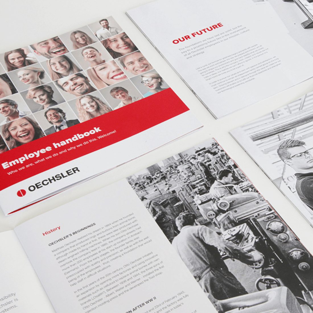 Oechsler marketing materials including brochures and reports.