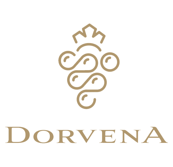Logo design for Dorvena, awarded in LogoLounge 10 for an elegant winery brand identity.