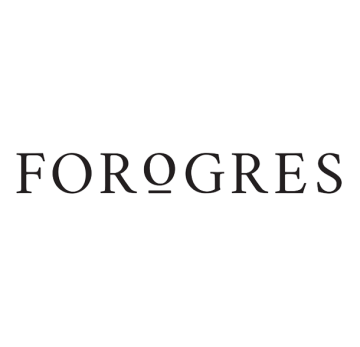 Logo design for Forogres, awarded in LogoLounge 12 for a bold and modern tile supplier brand identity.