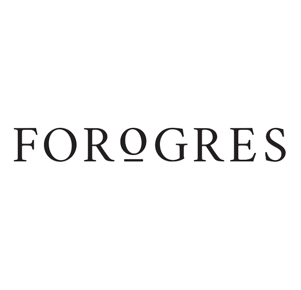 Logo design for Forogres, awarded in LogoLounge 12 for a bold and modern tile supplier brand identity.