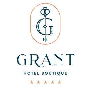 Logo design for Grant Hotel Boutique, awarded in LogoLounge 12 for an elegant hotel brand identity.