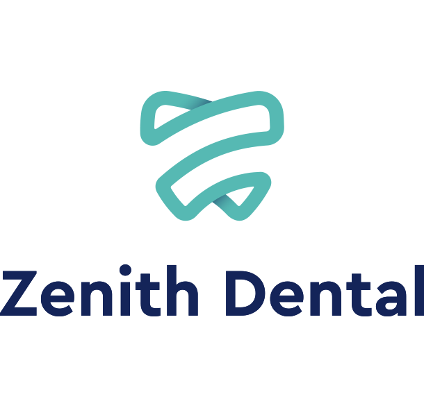Logo design for Zenith Dental, awarded in LogoLounge 13 for a clean dental office brand identity.