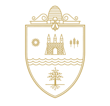 Logo design for the Coat of Arms of Arad, featured in LogoLounge 10, institutional identity for Arad City Hall.