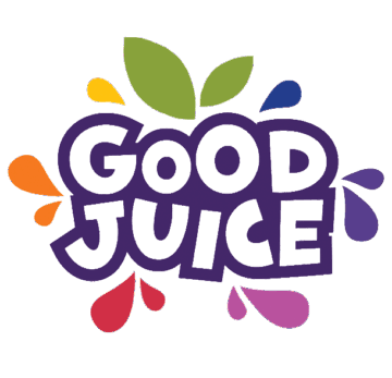 Logo design for Good Juice, featured in LogoLounge 11, brand identity for a beverage producer.