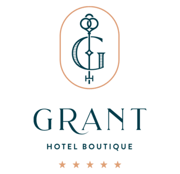 Logo design for Grant Hotel Boutique, awarded in LogoLounge 12 for an elegant hotel brand identity.
