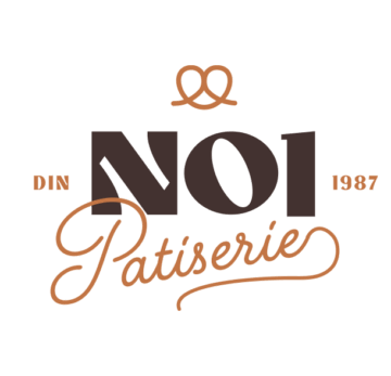Logo design for Noi Patiserie, featured in LogoLounge Book 15, brand identity for a pastry shop.