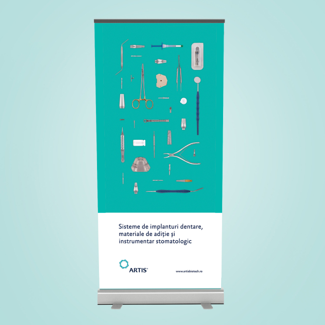 Corporate design examples created by Rainfall, a branding agency from Arad, for Artis Bio Tech.