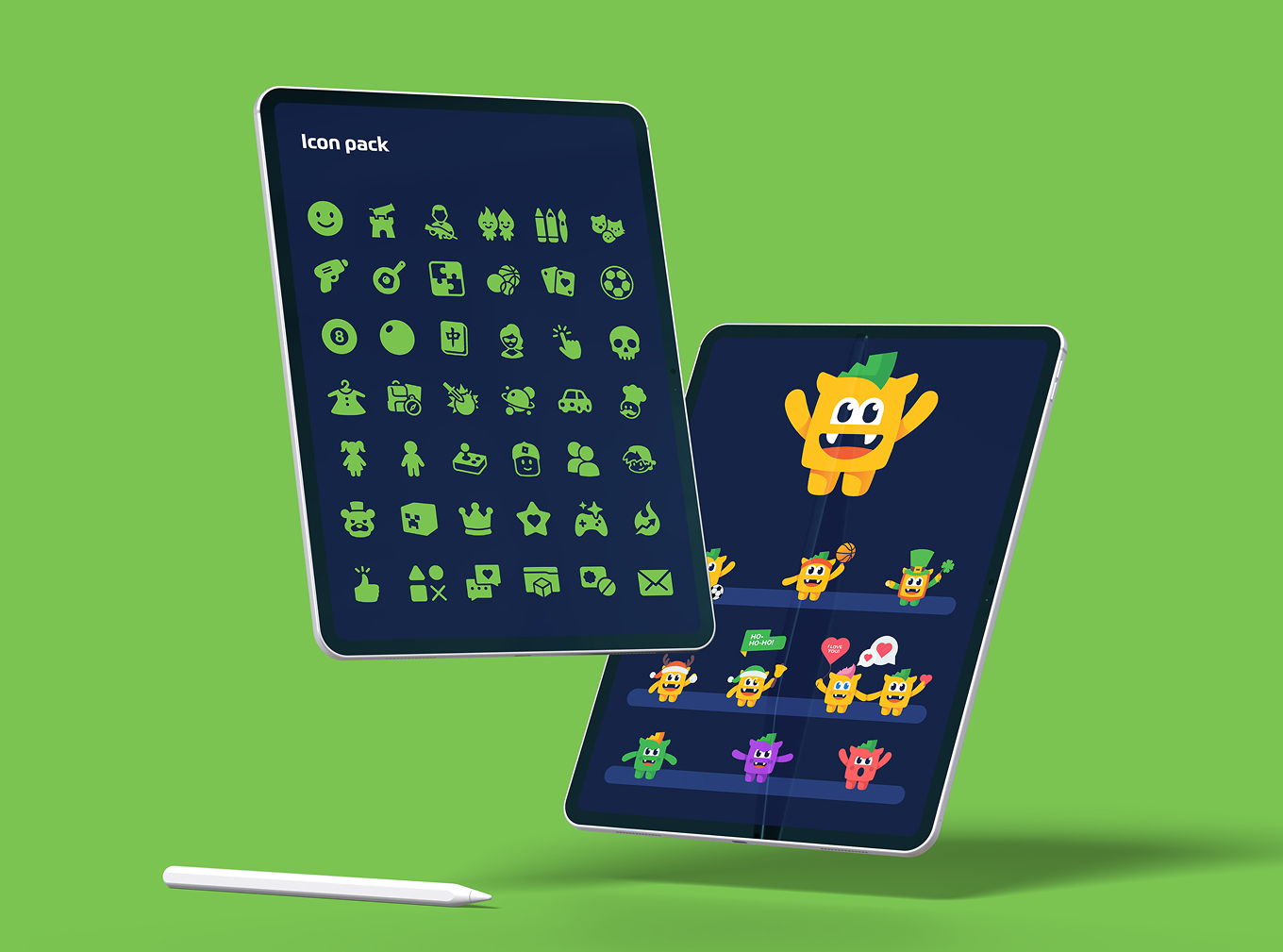 Tablet version website with the new play-games visual identity created by the Rainfall agency.