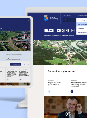 Chișineu-Criș City Hall website redesigned by Rainfall agency to create a modern, accessible digital presence.