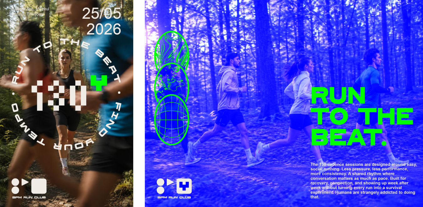 Social media branding and visual identity for BPM Run Club