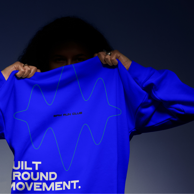 Branded running equipment for the BPM Run Club community