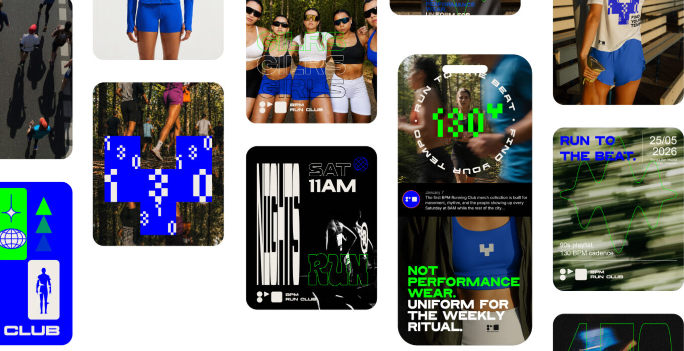 Social media branding and visual identity for BPM Run Club
