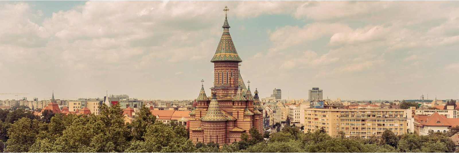 Panoramic view of the city of Timișoara.